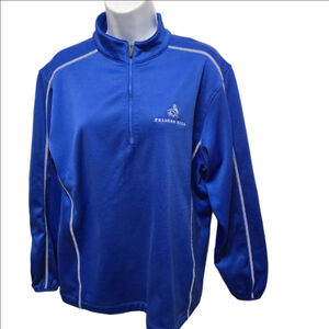 Youth Nike Golf Pelican Hill Quarter-Zip Fleece lined Sweatshirt XL Blue White